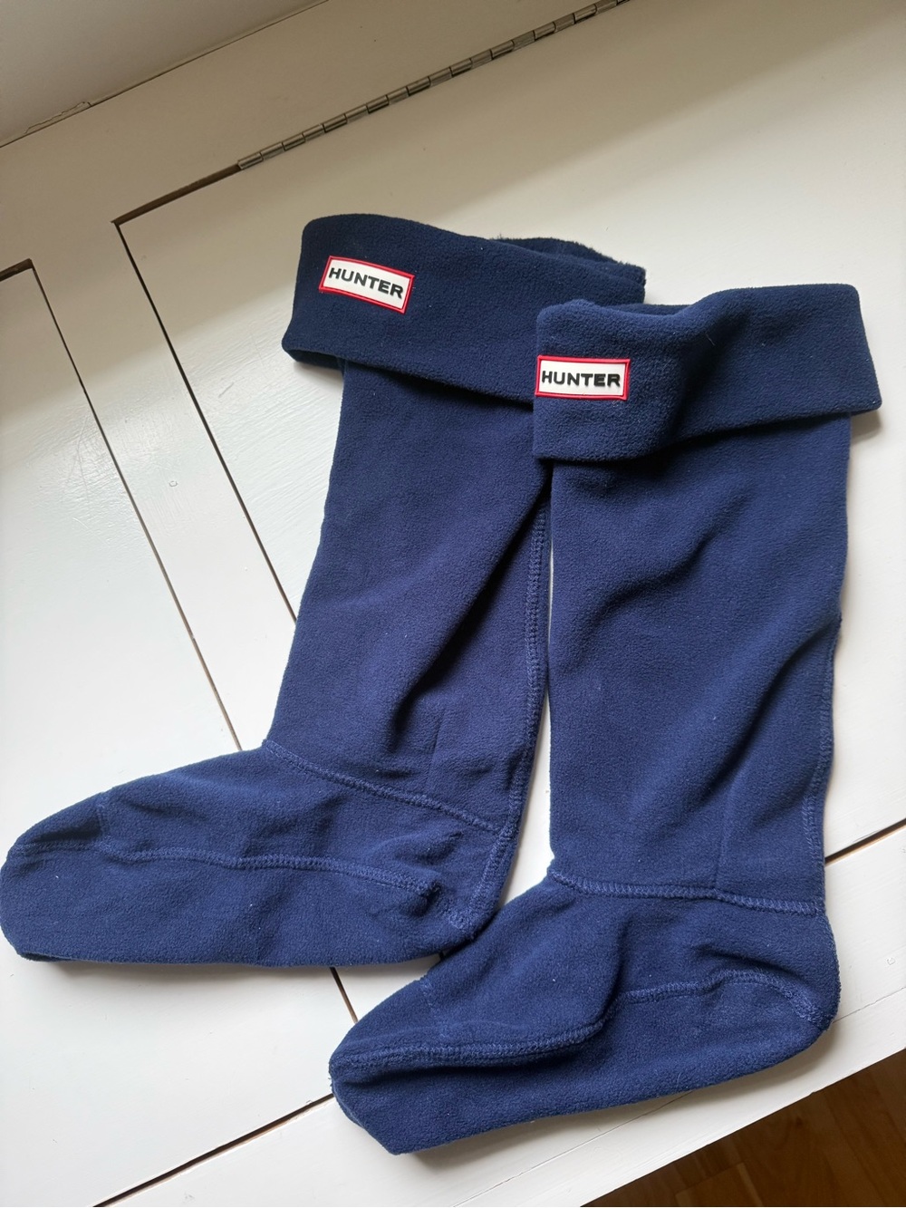 Hunter Navy Fleece Boot Sock Liners - Men